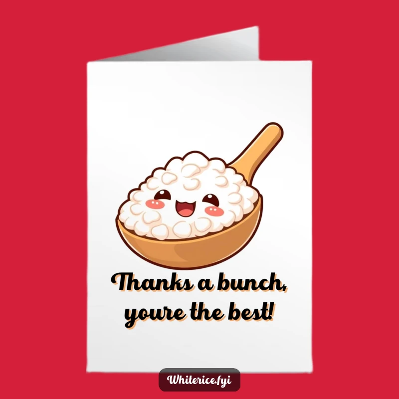 Free Printable Thank You Card: Grateful Rice Paddle, Hilarious Downloadable Gift