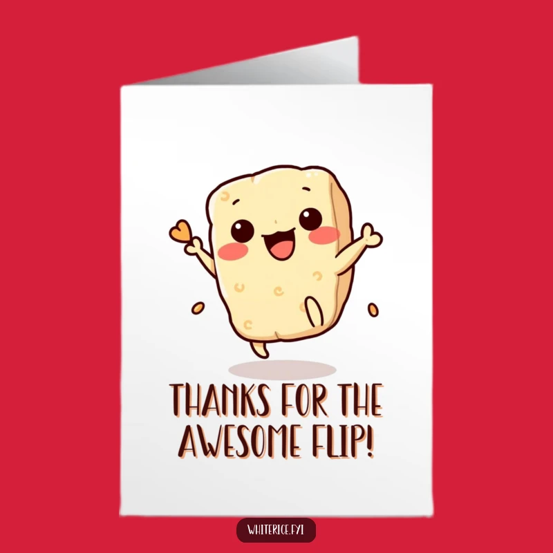 Free Printable Thank You Card: Whimsical Rice Cracker Flip to Show Your Gratitude