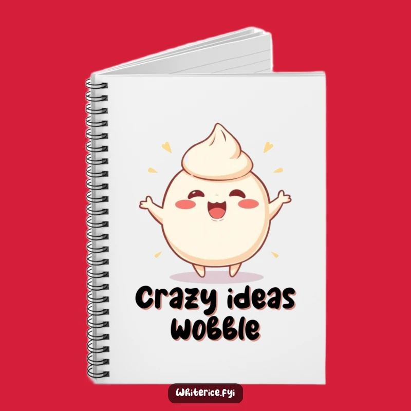 Funny Wobbly Rice Pudding Notebook - Jot Down Joy Perfect Funny Gift