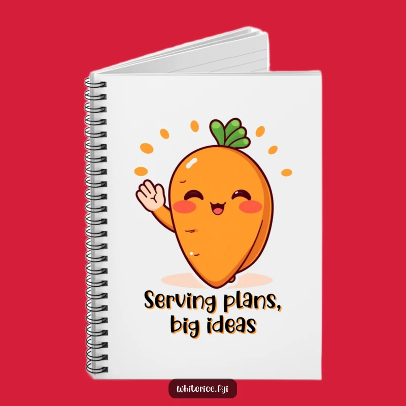 Funny Carrot Chef Notebook: Cheerful Slice Serving, Gift Idea