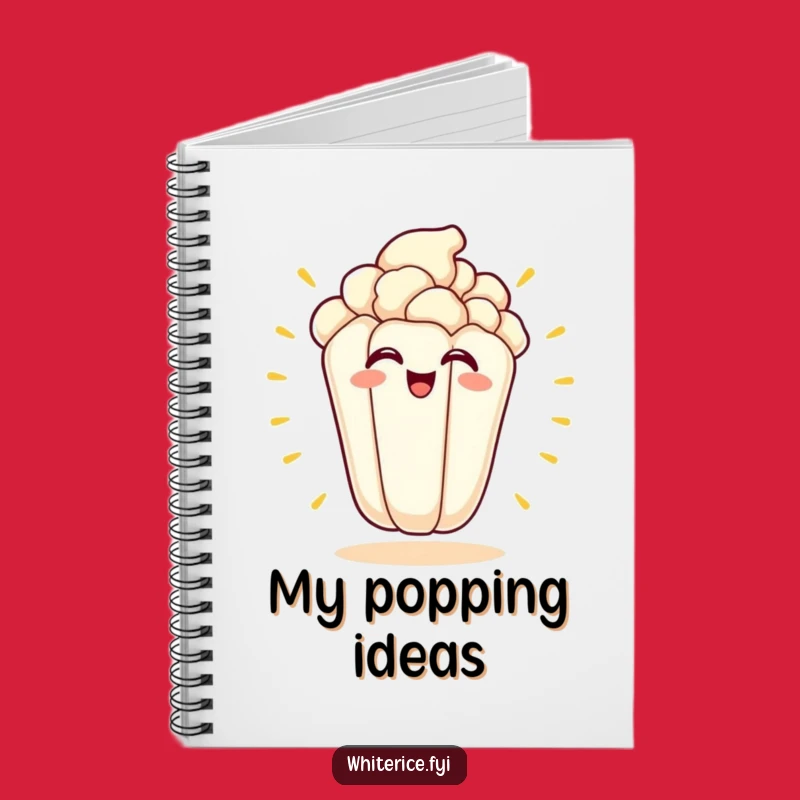 Funny Kawaii Popcorn Notebook for Excited Ideas