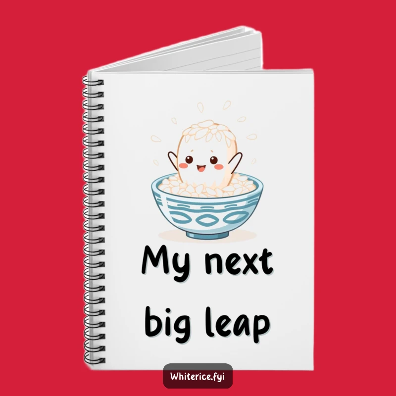 Funny Kawaii Rice Leap Notebook: Happy Grain Journal for Notes Funny Gift