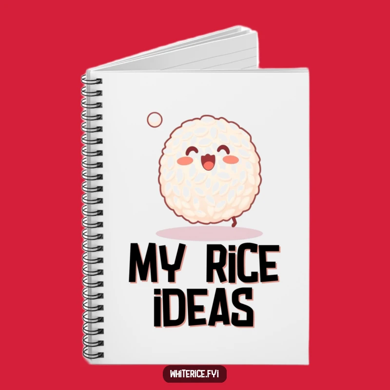 Funny Rice Baller Notebook: Happy Grain Bouncing Ball Playful Journal Gift