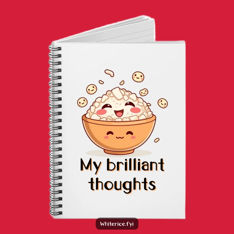 Funny Rice Bowl Notebook: Giggling Character Cover, Ideal for Notes and Funny Gifts