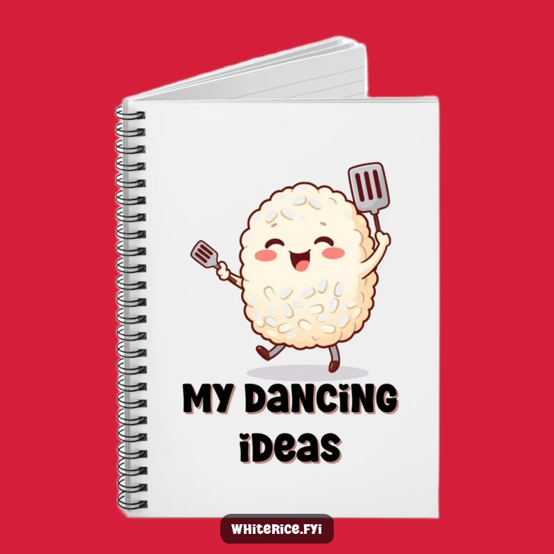 Funny Rice Dancing Notebook: Cheerful Journal for Recipes Gift