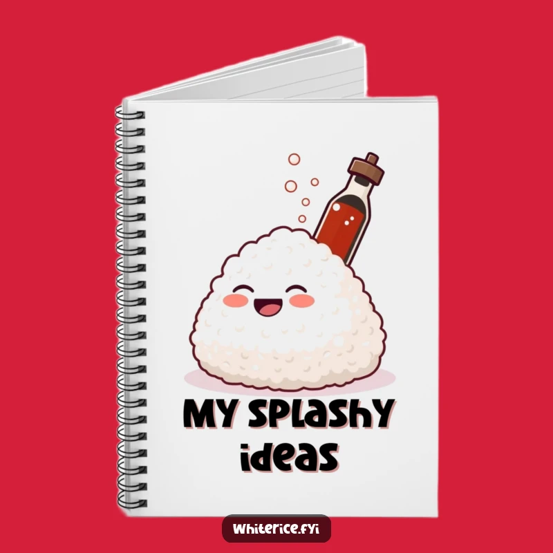 Funny Spraying Rice Notebook: Jot Down Ideas with Giggling Glob's Soy Sauce Fun