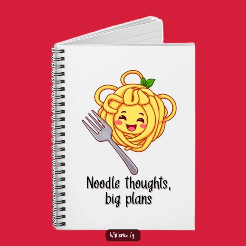 Funny Noodle Chef Notebook: Joyful Character Twirling Noodles, Gift Idea
