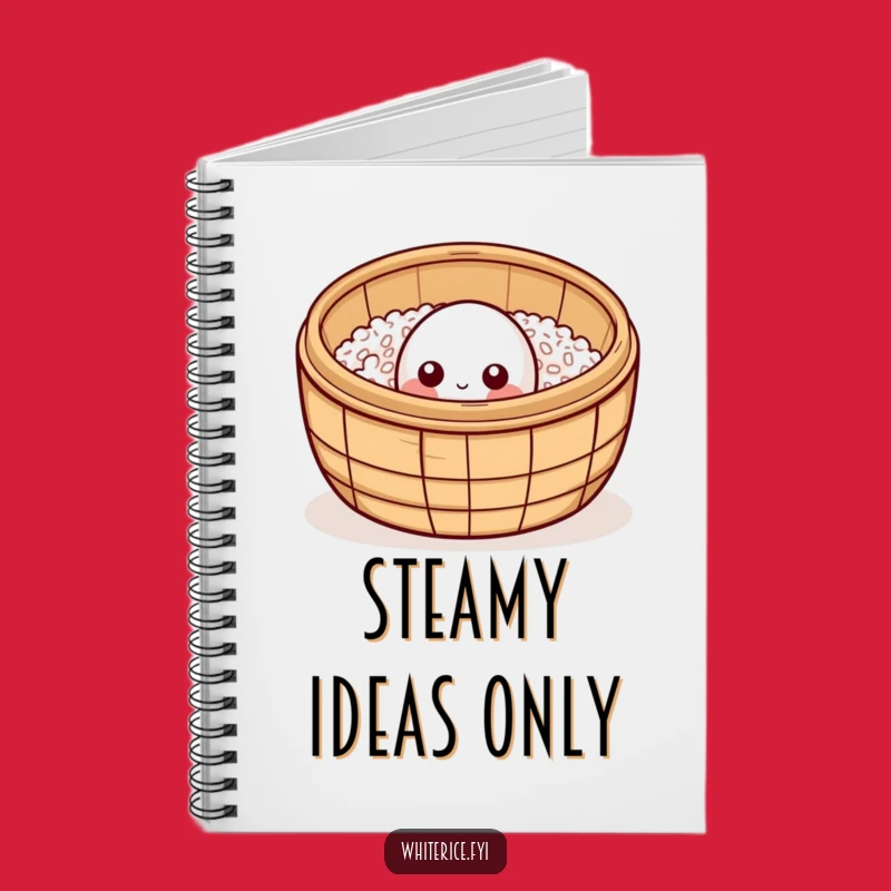 Funny Curious Rice Notebook - Steamed Grain Peek Journal Gift