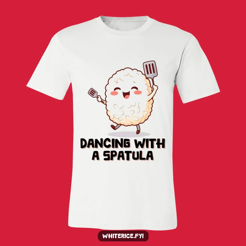 Funny Rice Dancing Spatula T-Shirt: Adorable Food Character Tee Gift
