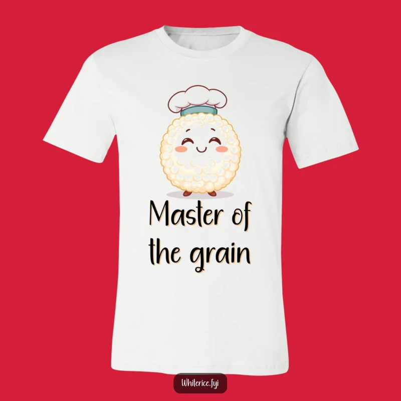 Funny Chef Rice Grain T-Shirt: Cute Character Cap Funny Gift for Foodies
