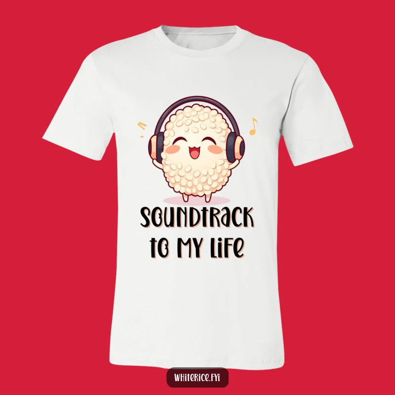 Funny Delighted Rice T-Shirt - Music Earmuffs Grain Tee Gift