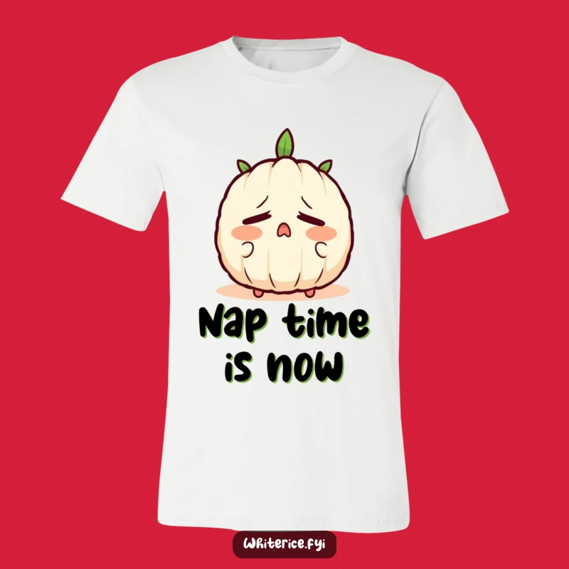 Funny Sleepy Rice T-Shirt: Yawning Character Tee, Cozy Comfort Gift!