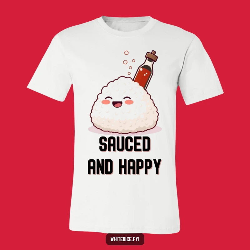 Funny Spraying Rice T-Shirt: Wear the Laughs of a Soy Sauce Shower