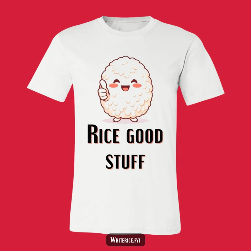 Funny Thumbs-Up Rice T-Shirt: Wear Your Positivity with Pride!