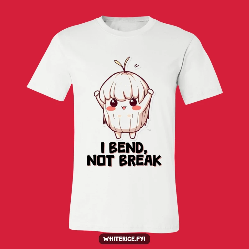 Funny Sticky Rice Stretch T-Shirt: Determined Kawaii Tee, Ideal Funny Gift
