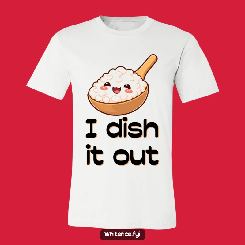 Funny Rice Paddle T-Shirt: Cheerful Spoonful of Rice, A Humorous Gift Idea