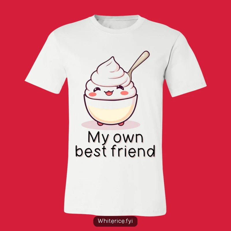 Funny Rice Pudding Self-Love T-Shirt: Adorable Kawaii Comfort, Perfect Gift