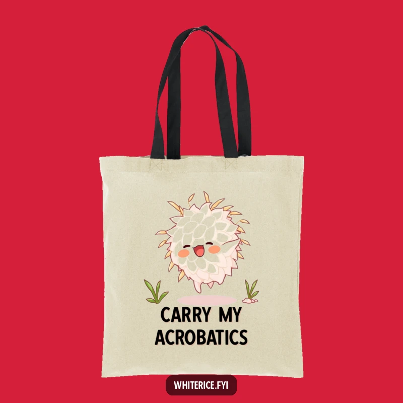Funny Rice Grain Somersault Tote Bag: Active Character Bag Funny Gift
