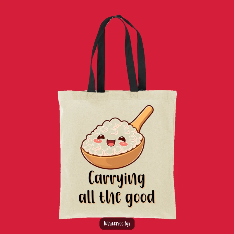 Funny Rice Paddle Tote Bag: Carry Your Essentials with Cheerful Rice Charm