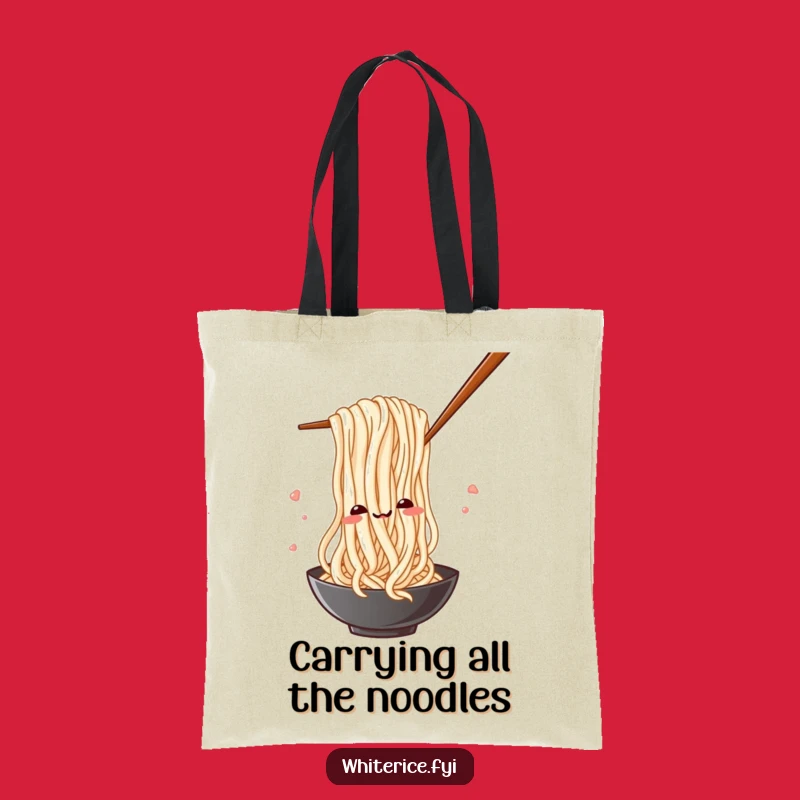 Funny Noodle Tote Bag: Carry Your Style with Playful Chopstick Noodles