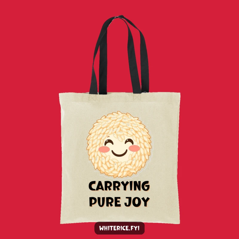 Funny Smiley Rice Tote Bag: Carry Your Joy with Cheerful Grain Style