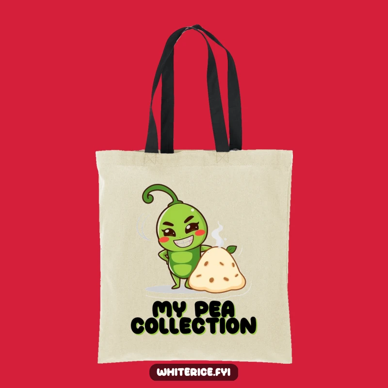 Funny Pea Proud Grin Tote Bag: Carry Your Veggie Pride in Style