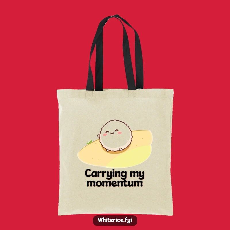 Funny Rice Ball Tote Bag: Durable Cartoon Character, Ideal for Shopping and Funny Gifts
