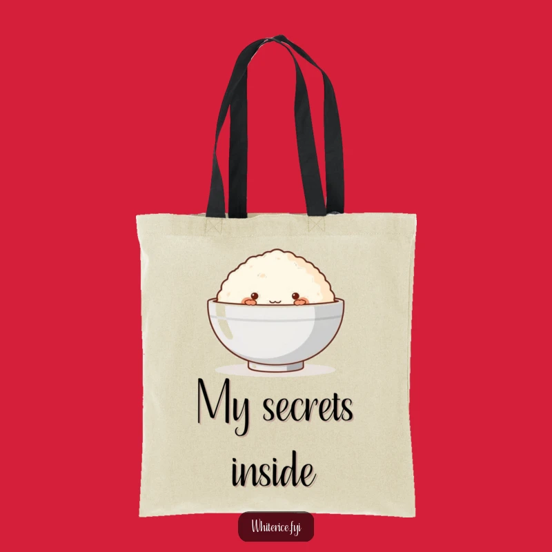 Funny Rice Cake Tote Bag: Carry Your Sweetness with this Shy Design