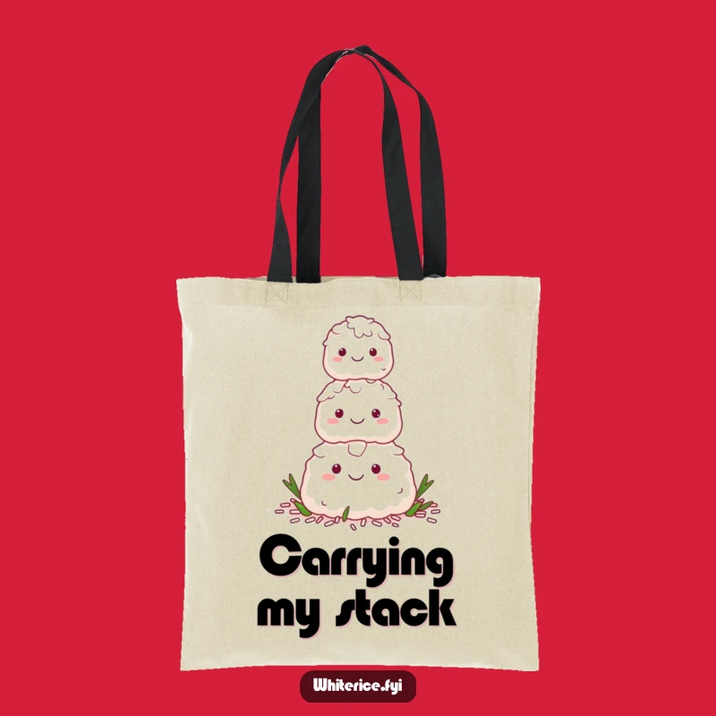 Funny Rice Pyramid Tote Bag: Carry Your Goods with Humorous Unity