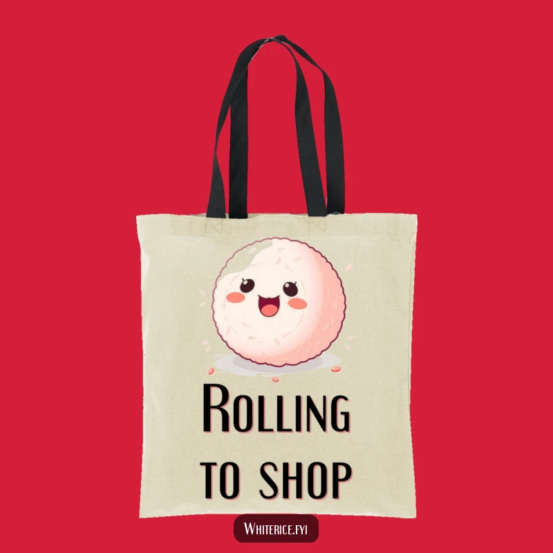 Funny Sticky Rice Ball Tote Bag: Cute Kawaii Accessory, Perfect Shopping Gift