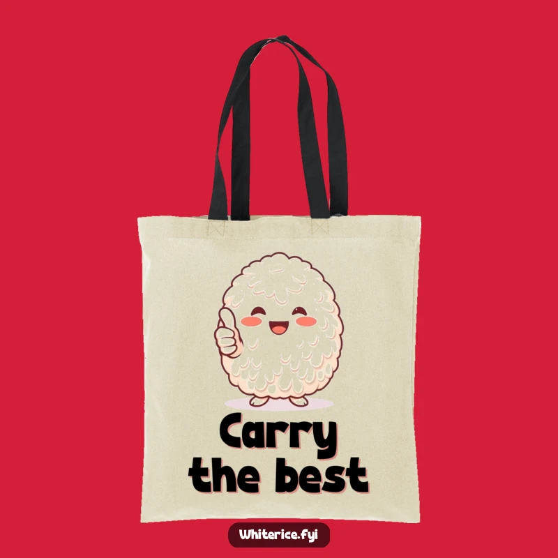 Funny Thumbs-Up Rice Tote Bag: Carry Your Approval Everywhere!